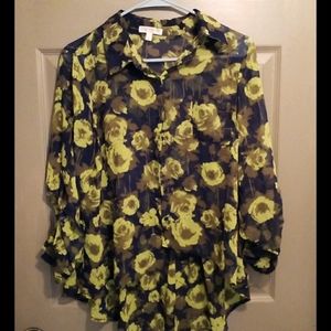 Women's tunic long sleeve blouse